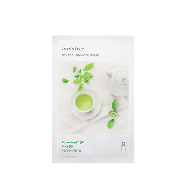 innisfree its real squeeze mask sheet green tea