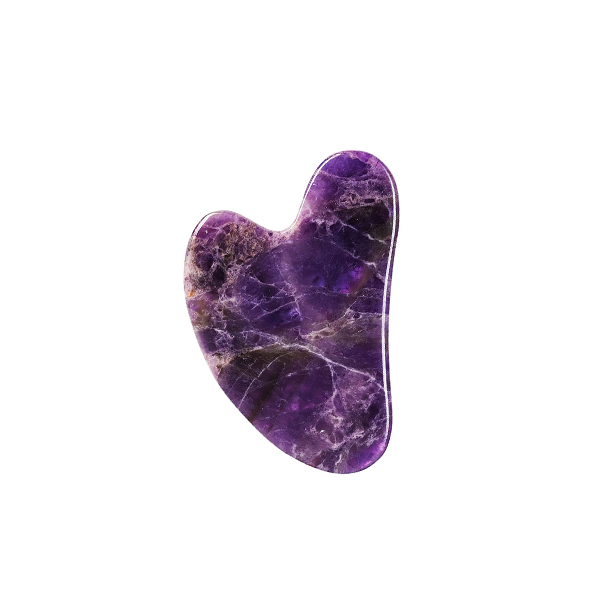 Natural Jade Stone Gua Sha Massage Tool for Face and Body(Purple)