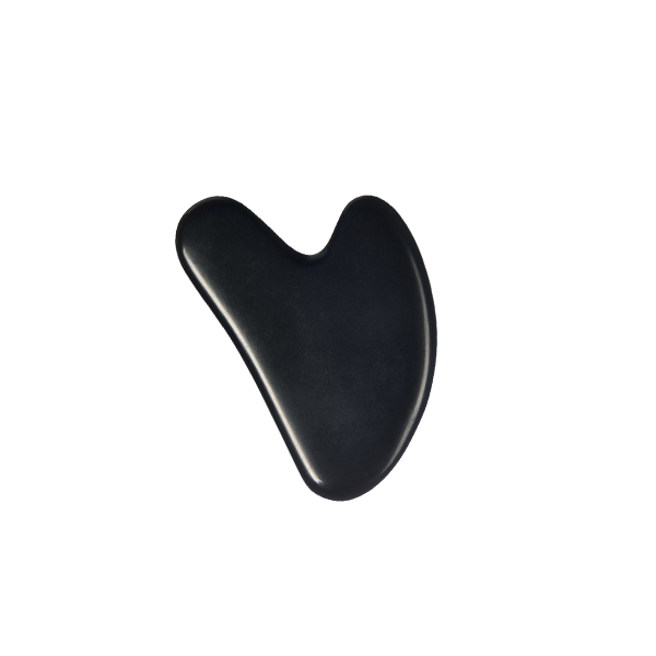 Natural Jade Stone Obsidian Gua Sha Massage Tool for Face and Body(Black)