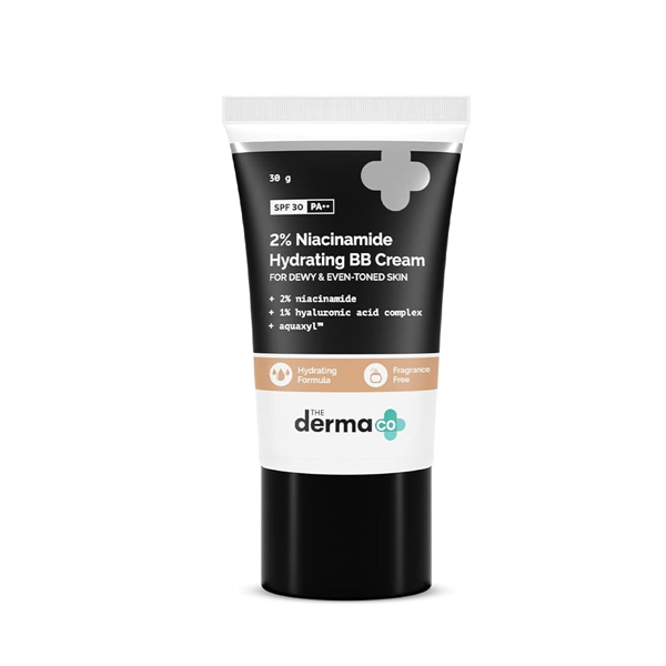 The Derma Co 2% Niacinamide Hydrating BB Cream with SPF 30 PA++ 30g