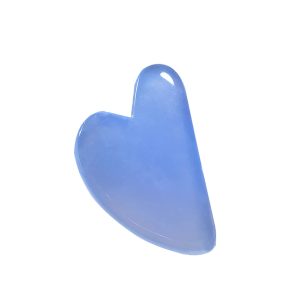 Natural Jade Stone Blue Aventurine Gua Sha Massage Tool for Face and Body(Blue)